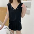 thumbnail image 4 of UAMVSH Two Piece Outfits for Women Summer Tank Top Camis and Shorts Bottoms Sleepwear Pajamas Set, 4 of 5
