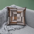 thumbnail image 6 of Throw Pillow Covers - Set of 2 Embroidered Decorative Cushion Case for Home Decor Sofa Couch Chair Bed Patio Living Room Bedroom Car Office - Beige Brown 4, 20x20 Inches, 6 of 14
