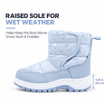 thumbnail image 6 of BABAYA Toddler Winter Snow Boots Water-Resistant Warm Faux Lined Booties for Little Kids Girls Boys, 6 of 8