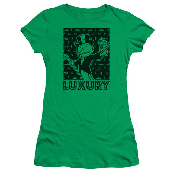 Monopoly Luxury S/S Junior Women's T-Shirt Sheer Kelly Green