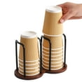 thumbnail image 4 of Shoreew Disposable Cup Holder Single/Double Cup Rack Strong Load-bearing Cup Holder Home Office Restaurant Decor, 4 of 7
