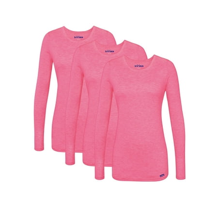 

Sivvan 3 Pack Women s Comfort Long Sleeve T-Shirt / Underscrub Tee