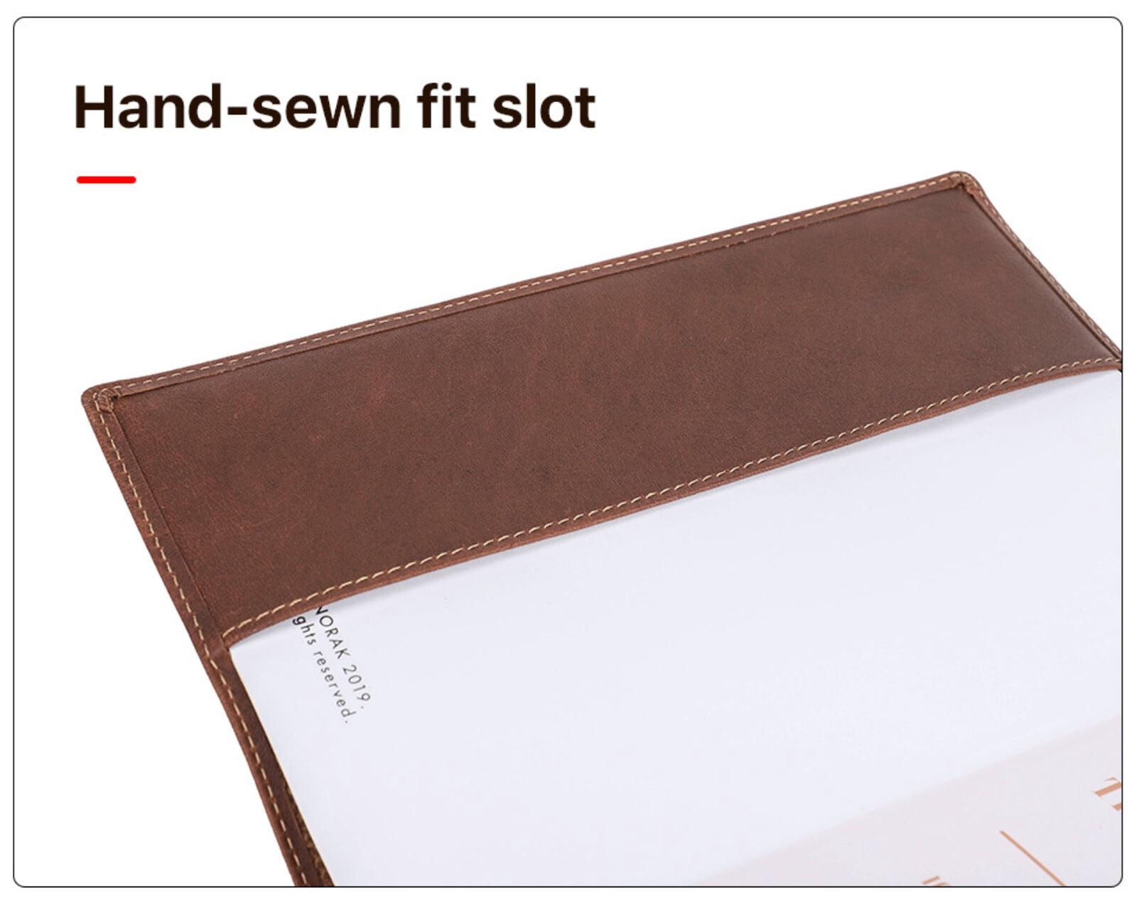 A5 Leather Notebook Cover with Pen Holder â Crazy Horse Vintage Cowhide Journal Case, Durable Handcrafted Refillable Sleeve for Travel, Office, Students & Writers