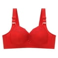 thumbnail image 4 of UngA Womens Bras Push Up Bras for Women No Underwire Seamless Full Coverage Supportive T Shirt Everyday Bras Red,XL, 4 of 4