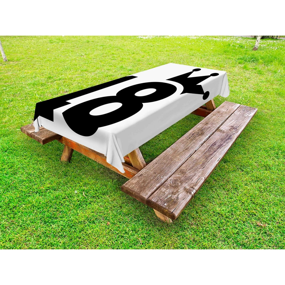 18th birthday outdoor tablecloth cartoon soccer jersey
