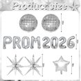 thumbnail image 3 of Set de 15 globos de mylar plateados para baile de graduación 2026 Musaeva, 3 of 6
