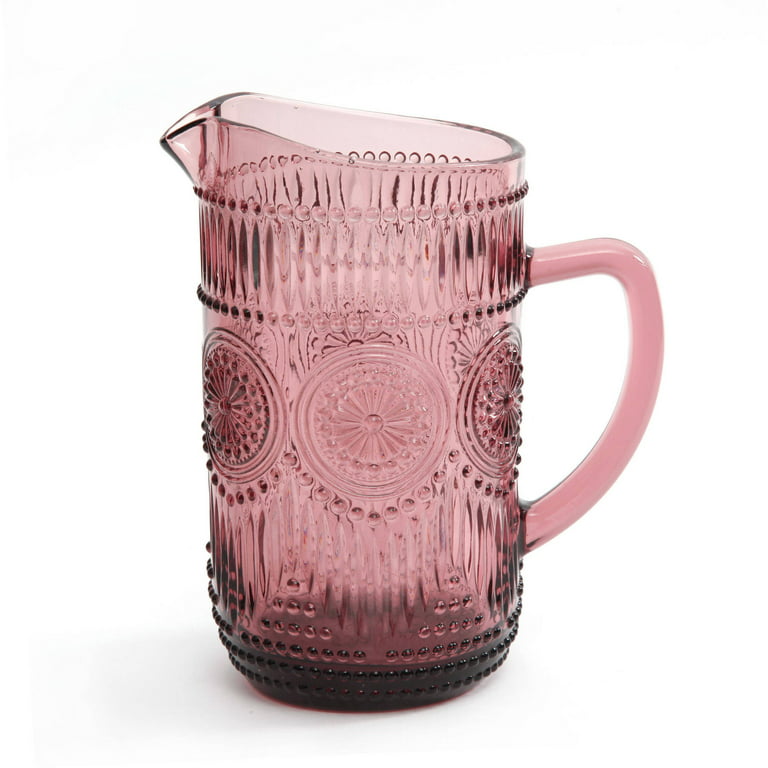 Pink Swirled Glass Pitcher, Small Pink Blown Glass Pitcher With Clear  Handle, Vintage Hand Made Fine Art Glass Creamer Pitcher Best Gift