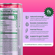 Bloom Nutrition Sparkling Energy Drink, Shirley Temple, 12 fl oz Can