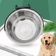 thumbnail image 4 of Tazón para mascotas con tazón fijo Ranura para Jaula inoxidable de agua de capacidad Plata-1200ml Gloria Alimentador colgante, 4 of 8