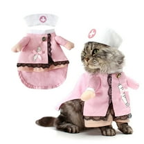 Dog Cat Nurse Costume Pet Nurse Clothing Halloween Jeans Outfit Apparel,,s，G116090