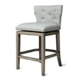 thumbnail image 1 of Maven Lane Hugo Counter Stool, Reclaimed Oak Finish & Ash Grey Fabric Upholstery, 1 of 7