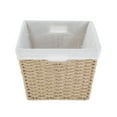 thumbnail image 6 of Mainstays Medium Tan Woven Paper Rope Decorative Storage Basket with Removable Liner, 13 in x 7.8 in x 9.8 in, 6 of 16
