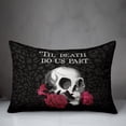 thumbnail image 3 of Creative Products Til Death Do Us Part Skull 20 x 14 Spun Poly Pillow, 3 of 3