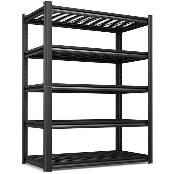 AOAORGG 5-Tier Metal Wire Shelving, Garage Shelving for Home and Utility Room, 71.2"H x 35.4"W x 15.7"D, Black