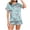 Light Blue, variant on HNMKIU Ladies Pyjama Set Women's Independence Day Balloon Print Fashion Daily Pajamas Pajama Pants Set
