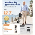 thumbnail image 2 of VOCIC Lightweight Rollator Walker with Seat for Seniors, 8" All-Terrain Wheels, 300 lbs Capacity, Aluminum, Purple, 2 of 9