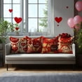thumbnail image 6 of HUGNEO 20x20 Inch Vintage Teddy Bear Heart Pillow Cover, Be Mine Decorative Cushion Case for Sofa Bedroom, No Insert, 6 of 8