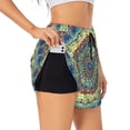 thumbnail image 3 of Lsque Round Mandala1 Printed Women's Running Shorts with Liner Pockets,Elastic Quick Dry Workout Athletic Gym Yoga Shorts,Womens High Waist Shorts-Large, 3 of 9