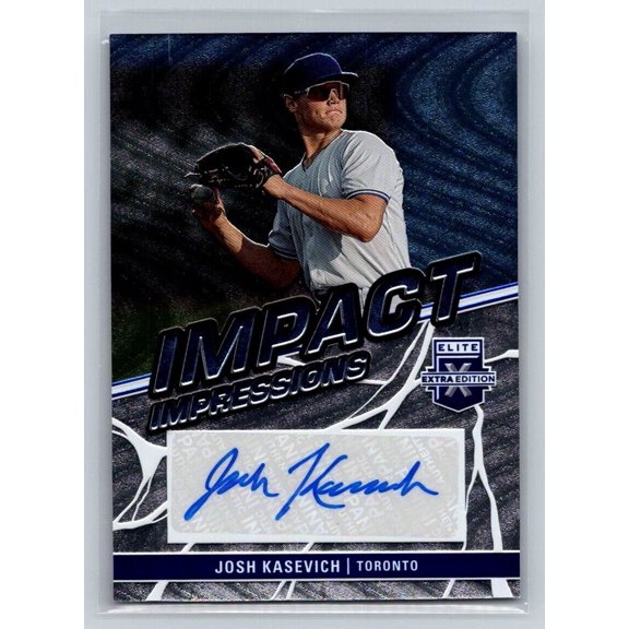 Collectible 2023 Panini Elite Extra Edition Impact Impressions Josh Kasevich Auto II-JKH Toronto Blue Jays Baseball Card Autographed Baseball Trading Card