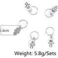 thumbnail image 2 of GHSDFBB Hamsa Dreadlock Hair Ring Silver Hamsa Hand Hair Braid Rings Minimal Hair Braid Hair Loop Jewelry Accessories for Women and Girls (Silver Hamsa Hand), 2 of 4