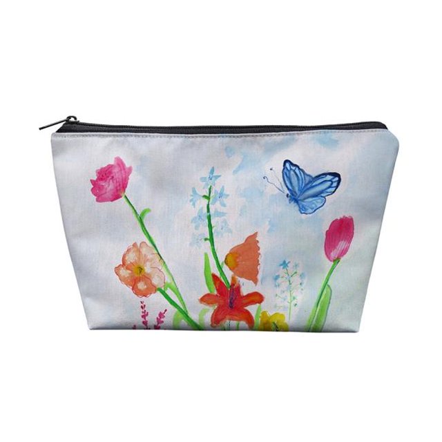 Betsy Drake PC1102 8.5 x 6 in. Blue Bird & Flowers Pouch
