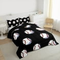 thumbnail image 3 of Manfei Modern Baseball Teens Bedding Comforter Set, Ball Sports Lover Twin Comforter Sets, Cartoon Geometric Reversible Bedding Set, Microfiber Bedroom Decor, 2 Pieces, 3 of 8