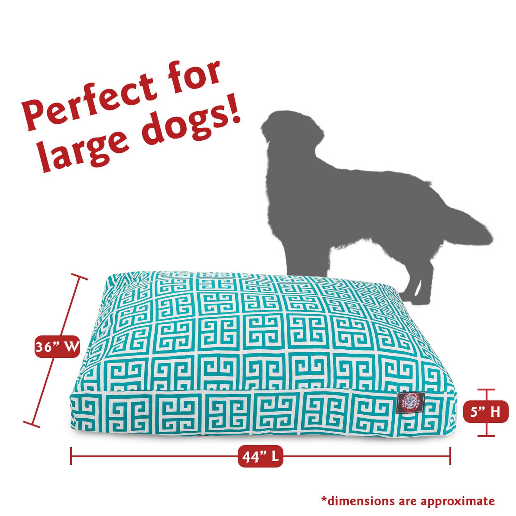 Majestic Pet | Towers Shredded Memory Foam Rectangle Pet Bed For Dogs, Removable Cover, Pacific, Large