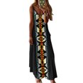 thumbnail image 2 of Diconna Female Rainbow Striped V-Neck Sleeveless Spaghetti Strap One-Piece, 2 of 9