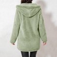 thumbnail image 6 of Enjoytime Fleece Jacket Women Fall Winter Button Down Hooded Teddy Coat Soft Warm Casual Mid Length Long Sleeve Outerwear, 6 of 7