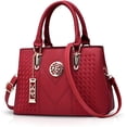 thumbnail image 1 of Sacs à Main pour Femmes Sacs à Main Poignées Supérieures Sacs d'Épaule Sacs Bandoulière Sacs Classiques pour Femmes Rouge Vin, 1 of 7