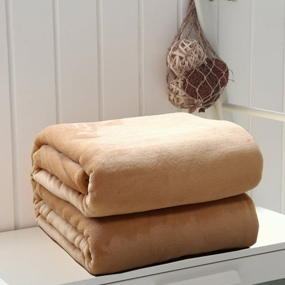 Masteelf Fleece Blanket Beige Throw for Couch Blankets Fluffy Khaki