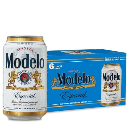 Modelo Especial Mexican Lager Import Beer, 6 Pack, 12 fl oz Aluminum Cans, 4.4% ABV