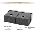 thumbnail image 6 of Logmey 33"Lx20"W Double Bowl Farmhouse Kitchen Sink  Stainless Steel Sink with Strainer, 6 of 9