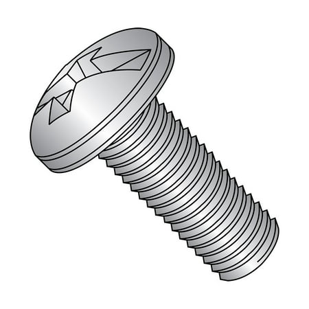 

18-8 Stainless Steel Pan Head Machine Screw Meets ASME B18.6.3 #3 Combination Philllips-Slotted Drive #12-24 Thread Size 1/2 Length Fully Threaded Imported (Pack of 50)