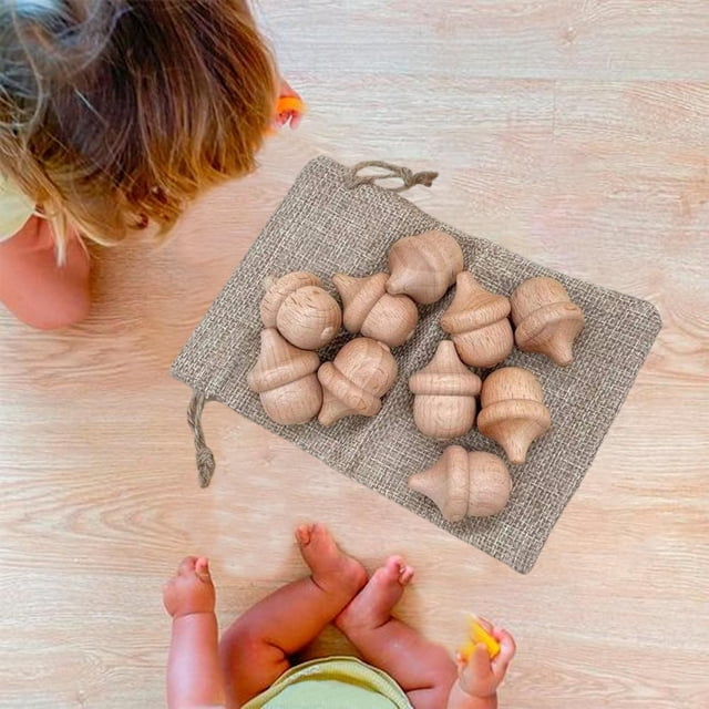 10x juguetes de y clasificación de bellotas, bolsa de almacenamiento de aprendizaje, juguetes de números de de matemáticas, ños Baoblaze Contar juguetes