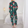 thumbnail image 5 of Junzan Amanita Mushroom Print Womens Pajama Sets,Long Sleeve Button Down For Women Pjs 2 Piece, 5 of 9