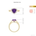 thumbnail image 4 of ANGARA Natural Trillion Concave-Cut 1.2 ct Amethyst Halo Criss-Cross Ring in 14K Yellow Gold for Women (Size-8mm) | February Birthstone, Anniversary, Jewelry Gift for Women | Natural Amethyst Ring, 4 of 9