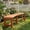 Brown, variant on Outdoor Wooden Curved Backless Porch Bench Rustic Style Cedar/Fir Wood Log Fire Pit Bench for Patio Garden Deck and Backyard, 40"-54.7" W×13" D×16.5" H,