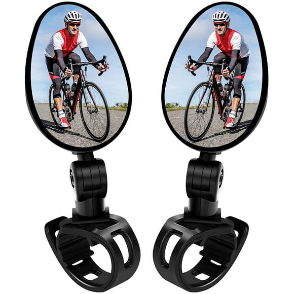 Clearance:2 Pack Bicycle Mirrors Universal Mini 360 ° Rotaty Rear View Camera Handlebar Glass Mirrors for Bike Bicycle Ebike Scooter Left and Right Handlebar Side Mirror Bicycle Rearview Mirror