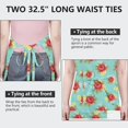 thumbnail image 6 of Pioneer Flower Floral Print Pattern Apron for Women and Men, Cotton Linen Waterproof with Pockets, Adjustable, 33x27 Inch for Kitchen, Gardening, BBQ, Salon, 6 of 6