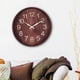 thumbnail image 2 of Reloj de pared Sunnimix de Madera oscura 12 pulgadas movimiento de barrido, 2 of 7