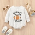 thumbnail image 3 of XYIJANI Baby Girl Pajamas 0-3 Months Newborn Infant Baby Boys Girls Cotton Print Football Autumn Long Sleeve Romper Bodysuit Clothes Baby Boy Clothing Set 12-18 Months (Gray,80), 3 of 6