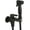 Black a, variant on Handheld Bidet Sprayer for Toilet Black Cloth Diaper Washer Set Wall Mounted Brass Bathroom Bidet Faucet Set with Anti Leaking Hose, Single Cold Water for Personal Hygiene,Black a