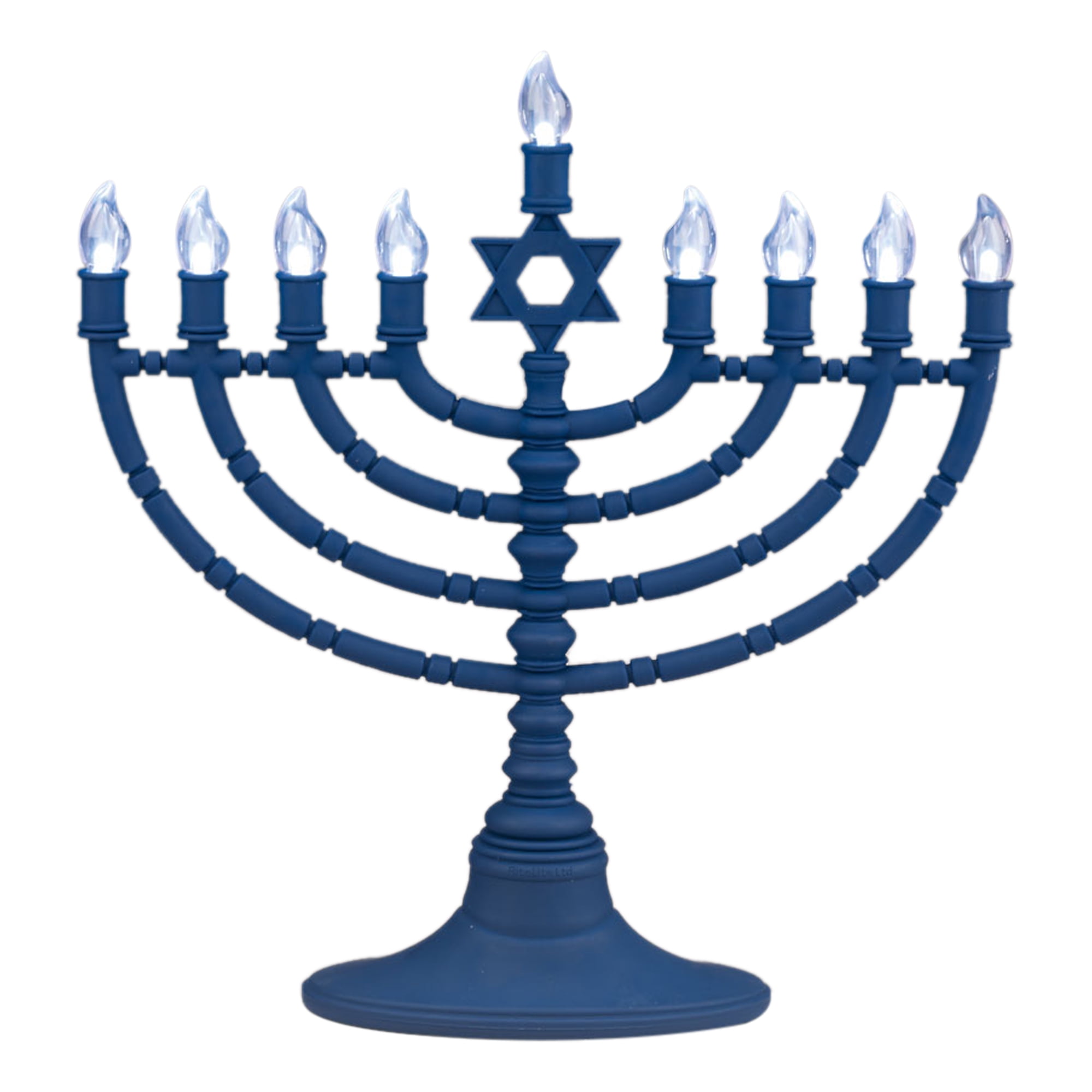 11.5Inch Blue Star of David Hanukkah Menorah LED Bulbs