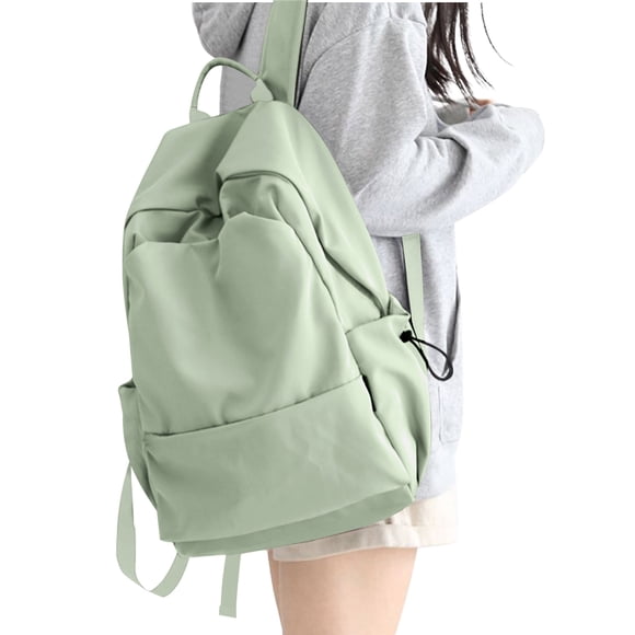 Sac à Dos Scolaire pour Femmes, Sacs d'École de Voyage Décontractés Sac à Dos pour Ordinateur Portable 15,6 Pouces pour Étudiant Sac à Dos Léger Résistant à l'Eau Sac à Livres Sac de Jour de Travail pour Hommes de Collège Vert Pâle
