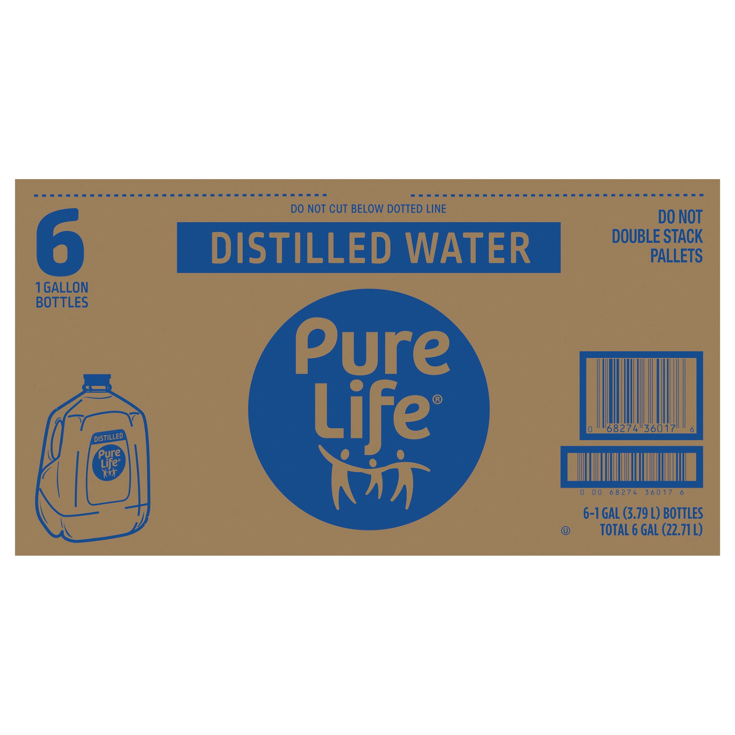 BlueTriton Brands, Distilled Water 1 Gallon Bottle, 6 Pack
