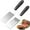 2PCS-[AB], variant on Djiypn Metal Spatula for Grill Stainless Steel Spatula for Burger, Fish Turner Griddle Spatula, Spachulas Egg Flipper, Flat Top Metal Spatula for Cooking BBQ