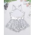 thumbnail image 4 of DPOIS Kids Sequin Leotard Dress Jumpsuit Jazz Dance Costume for Girls White 10, 4 of 7