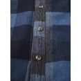 thumbnail image 5 of Ma Croix Mens Casual Plaid Flannel Button Up Long Sleeve Collared Shirt, 5 of 7