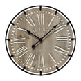 thumbnail image 2 of Marcella Round Wood Farmhouse Style Wall Clock, 2 of 6